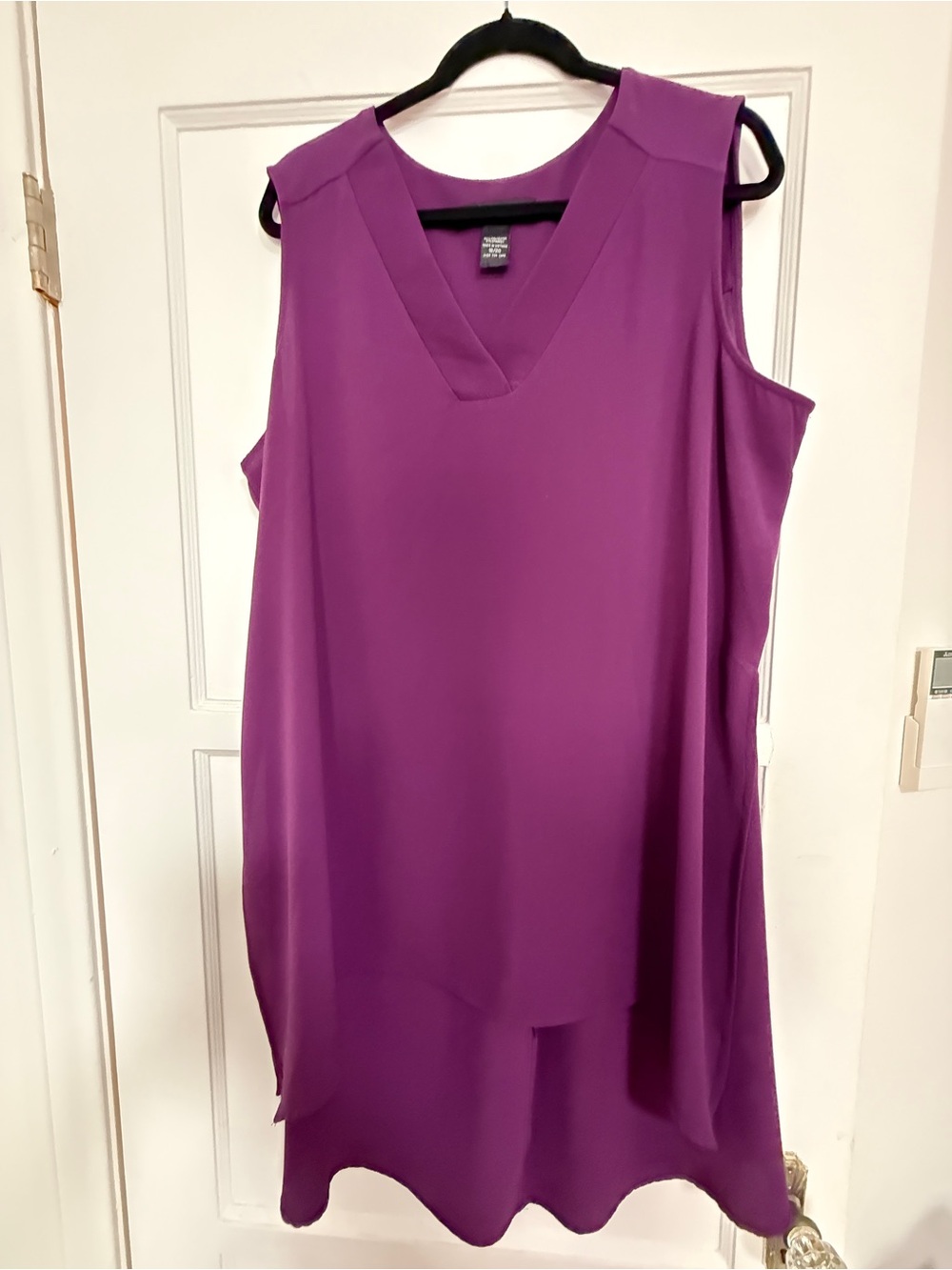 Ashley Stewart Sleeveless V-Neck Purple Women's Top Sz 18/20